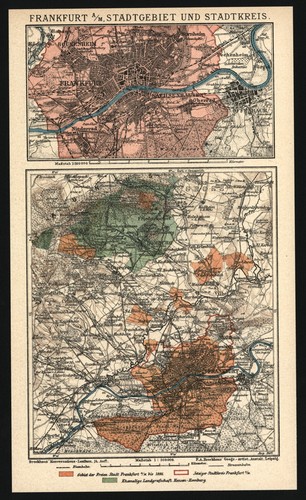 Landkarte anno 1907 taunus - -,