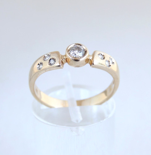 Schöner diamant ring 585er - ring, /