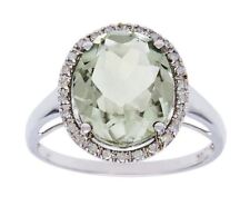 10K Weißgold Oval 5,20Ct