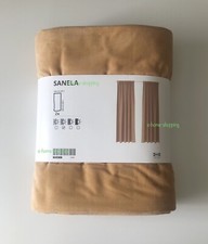 IKEA SANELA Samt Gardinen in beige Größe 140x250cm 505.601.74 EINGESTELLT
