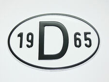 D-Schild 1965 Alu geprägt