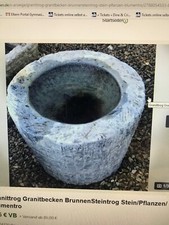 Granittrog Steintrog Trog Granittopf Pflanztopf Blumentopf Wassertopf