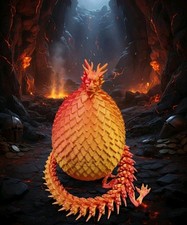 Drachenei mit Drache, 3D