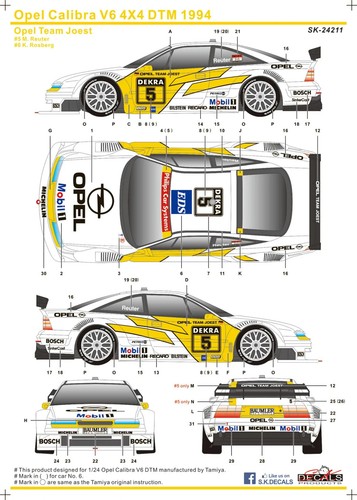 Decal opel calibra v6 - decal,