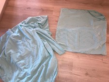 TCHIBO TCM 2 teilig Bettwäsche 135x200 Microfaser Mint Türkis Makramee Look