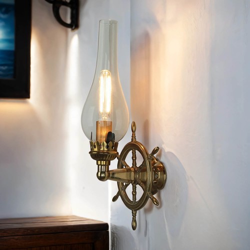 Wandleuchte messing glas - wandleuchte,