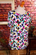 Vintage orig 90er Top maritim Rettungsring Viskose bunt Cruise Kreuzfahrt 42