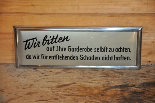Altes imoglasschild 50er - altes,