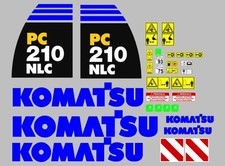 Komatsu PC 210 NLC Aufkleber Sticker Komplettset alle Modelle vorhanden