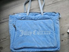 JUICY COUTURE SHOPPER BLAU Plüsch XxL Handtsche