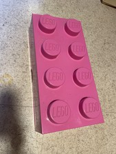 LEGO Aufbewahrungsstein, 8 Noppen, rosa, Kiste, 50 cm