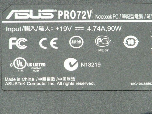 Gehäuse unten asus pro72v - unten,