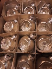 12 X Einstich Kugeln Silber Aus Lauscha
