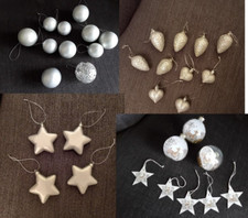 44 Christbaumschmuck Kugeln Sterne Zapfen Weihnachtsbaum  5cm bis 7,5cm