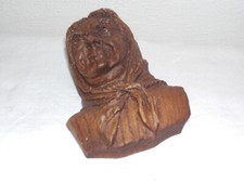 1 Bild/Wandkopf Antik Gips ? Bäuerin ? Alter ? Herkunft ?