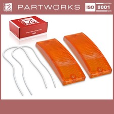 2x Blinkerglas für PORSCHE 911 G '74-'89 SC 930 Blinker VORNE ORANGE L=R