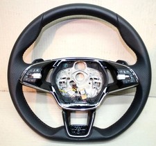 Neu Skoda Octavia 5E3 RS Sport Multifunktion Leder Lenkrad 5E3419093BB