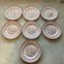 alte Kuchenteller Teller EIT England Winter on the Home Farm Four Seasons 7 Stk.