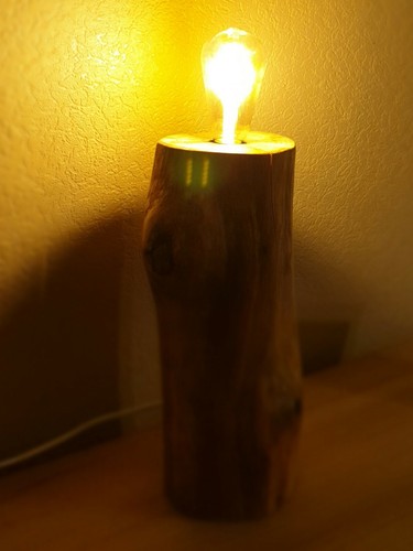 Rustikale holz stehlampe - holz,,