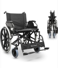 QUIRUMED Rollstuhl, SPEZIELLE BREITE 56 CM NÜTZLICH, zusammenklappbar, Stahl