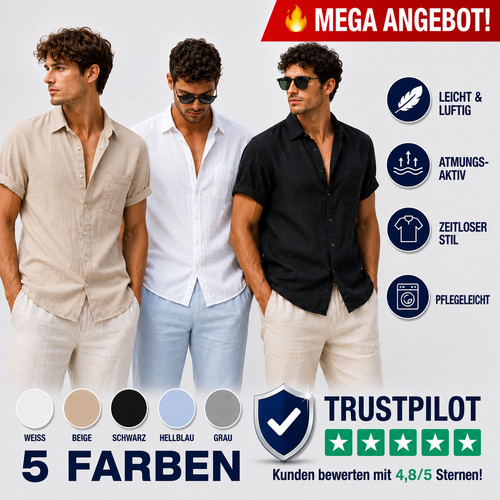 Herren leinenhemd strand - herren,