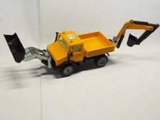 SIKU  2615 Baufahrzeug Unimog  mit Schaufel u. Kran TOP