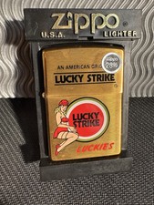 Zippo Lucky Strike Brass Neu