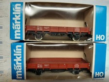 MÄRKLIN H0 4423 2 STÜCK NIEDERBORDWAGEN Kklm 505 DER DB IN DER OVP