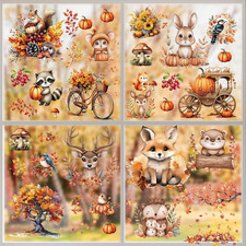 9 Stück fensterbilder herbst