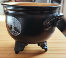 Mini Hexenkessel Räuchern Kessel mit Lebensbaum Halloween Deko Zauberkessel