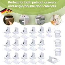 8/16x Magnetische Kindersicherung Schrank Schloss Schublade babysicher Set DE
