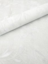 PVC Tischdecke Dahlia Blumen Weiß Wachstuch Hochzeit · Länge & Breite wählbar