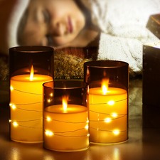 3er Set LED Kerzen lichter mit