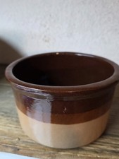 Keramikschale Keramiktopf 3-farbig Braun Elsass H:10cm D:17cm unbenutzt Handarb.