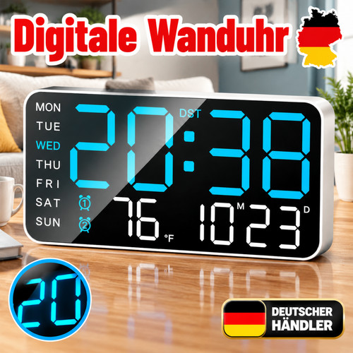 Led digital wanduhr mit - wanduhr,