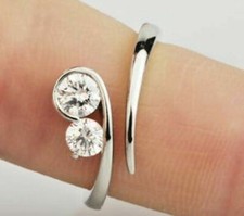 Verlobungsring 14K Weißgold