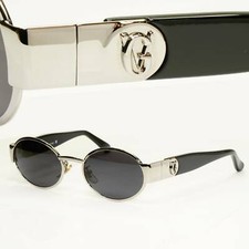 Gianni Versace 1996 Sonnenbrille Vintage Unisex silber Metall GV MOD X09 KOL 029