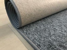 Schlingenteppich 300 x 400 cm Wohnzimmer Kinderzimmer Kurzflor Grau XL