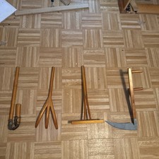 Erntegeräte Aus Holz Bauernhof Dekoration Länge 50 Cm Set Aus Vier Teilen ￼