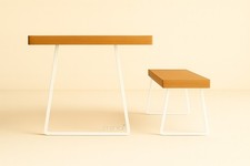 mina concept Tischgestell Tischkufe Flachstahl Weiß TR F 8008 W 1 Stück