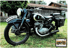 DKW NZ 250 mit Beiwagen Oldtimer Schmuckblatt 65.3