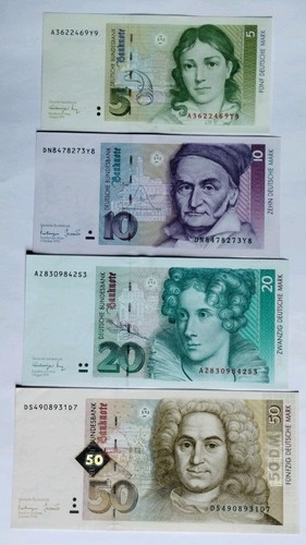 Deutsche banknoten mark - deutsche, d-mark