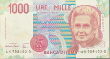 Italien Banknote 1000 Lire