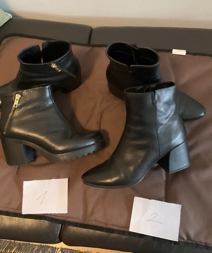 Zwei paar lederstiefel - zwei,