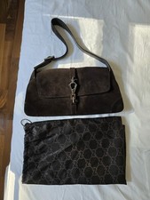 Gucci Handtasche Leder Braun Velourleder Original Mit Staubbeutel Wie Neu