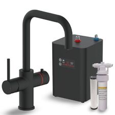 Mattschwarz 3-in-1 Sofort kochendes heißes Wasser Küchenarmatur - Komplettset