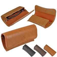 Branco Klassisches Brillenetui Leder Brillentasche Lederetui für Brille Etui