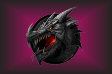 Aufkleber Drachenkopf 1 Fahne