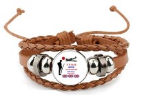 V E Day 80th Anniversary Military Remember braunes Lederarmband und Geschenktasche