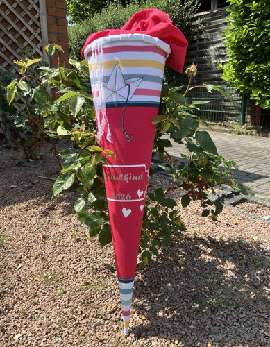 Schultüte aus stoff genäht - schultüte,